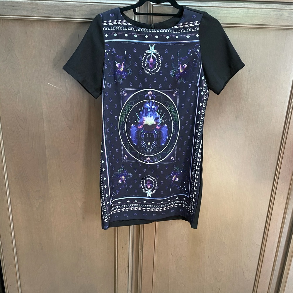 GIVENCHY INSPIRED PRINTED SHEATH DRESS BOUGHT IN PARIS FITS SIZE US 4